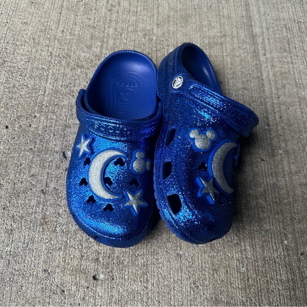 Disney Parks Sorcerer Mickey Make a Wish Crocs blue Women size 8 men’s size 6 - Picture 3 of 5